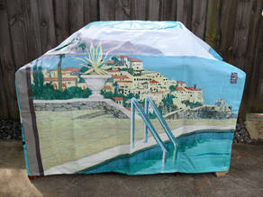 Hooded BBQ Cover Recycled Billboard Medium 80017